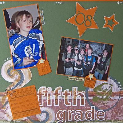 Fifth Grade Scrapbook Layout