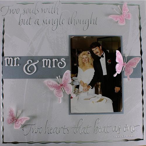 Mr And Mrs Wedding Scrapbook Layout Favecrafts Com