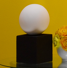Ball and Cube Tabletop Sculpture