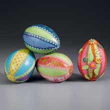 Bright Paper and Ribbon Eggs