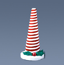 Red and White Peppermint Chenille Tree