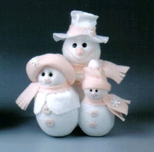 Fuzzy Snowman Family
