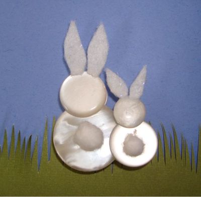Button Easter Bunnies