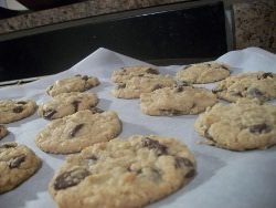 Spiked Chocolate Chip Oatmeal Cookies