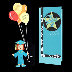 Graduate with Balloons Card