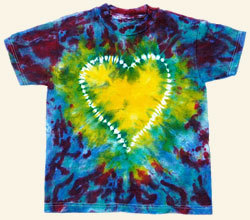 Tie Dye Heart Pattern