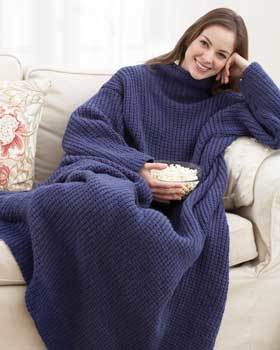 Afghan with Sleeves Knitting Pattern