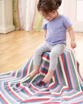 Radiating Squares Baby Blanket