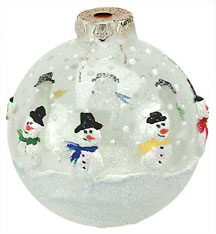 Clear Snowman Ornament