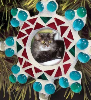 Snowflake Mosaic Picture Frame Ornament