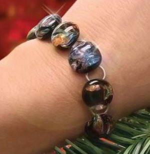 Fused Glass Holiday Bracelet