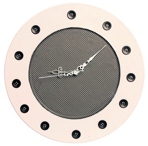 Wood Button Clock