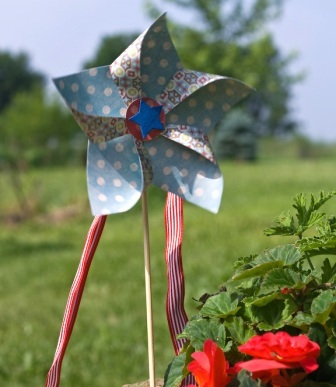 Patriotic Star Pinwheel