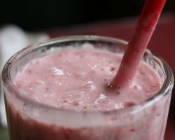 Strawberry Banana Soy Milk Shake