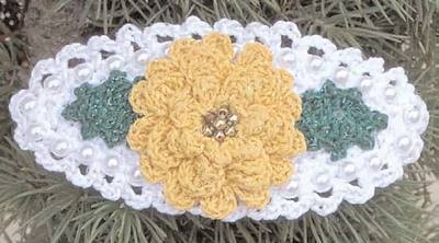 Crochet Marigold Pin