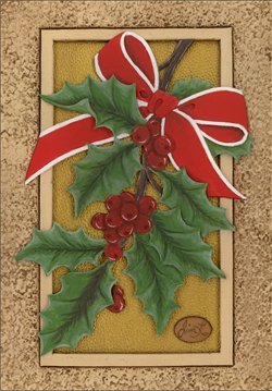 Leather Carved Christmas Card