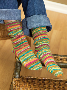Self Striping Socks Knitting Pattern