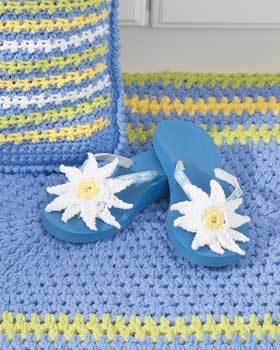 Crochet Daisy Flip Flops