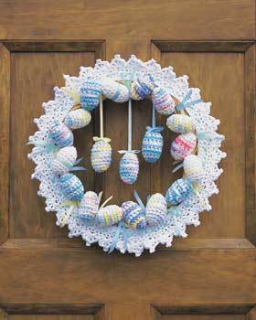 Crochet Easter Eggs Wreath