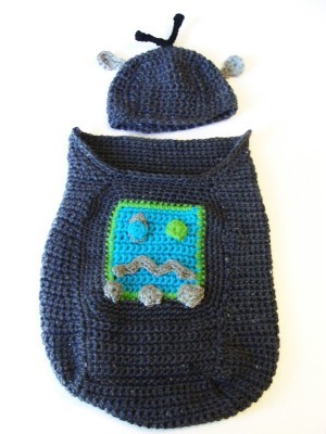 Robot Baby Cocoon and Hat