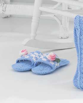What is an easy way to make crochet slippers?