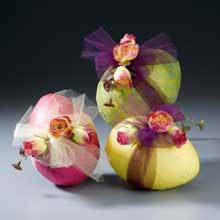 Tissue and Tulle Easter Eggs