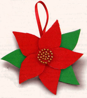 Poinsettia Christmas Ornament