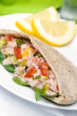 Healthy Chicken Waldorf Pitas