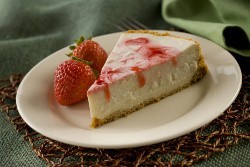 Stevia Strawberry Swirl Cheesecake