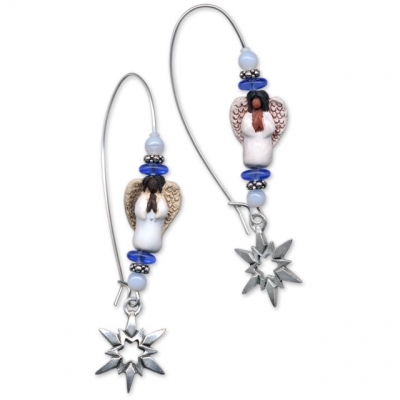 Snowflake Angel Earrings