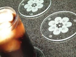 Etched Floral Coasters