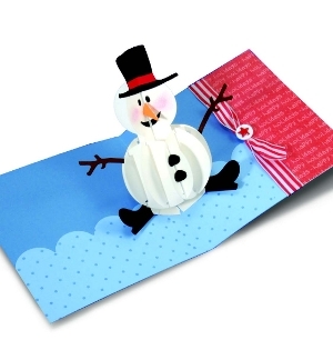 Pop up Snowman Card