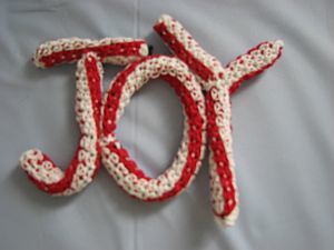 Joy Crochet Sign