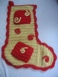 Swirls Crochet Stocking