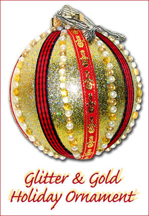 Red and Gold Glitter Ornament