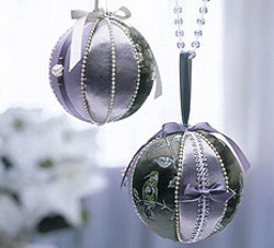 Satin Covered Ornaments