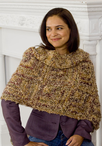 Mitered Wrap Knitting Pattern from Red Heart Yarn | FaveCrafts.com