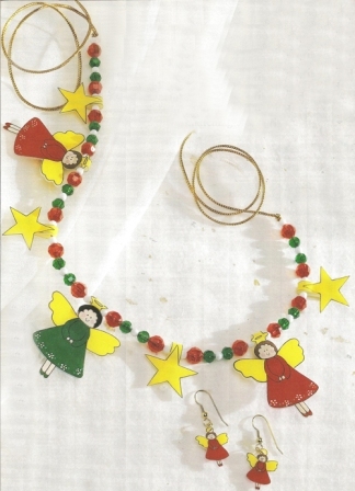 Christmas Angel Necklace and Earrings