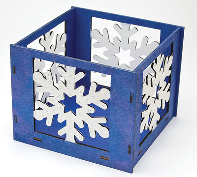 Beautiful Blue Snowflake Box