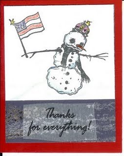 Veteran's Day Snowman Card