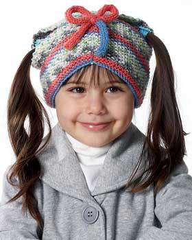 Knit Pigtail Hat
