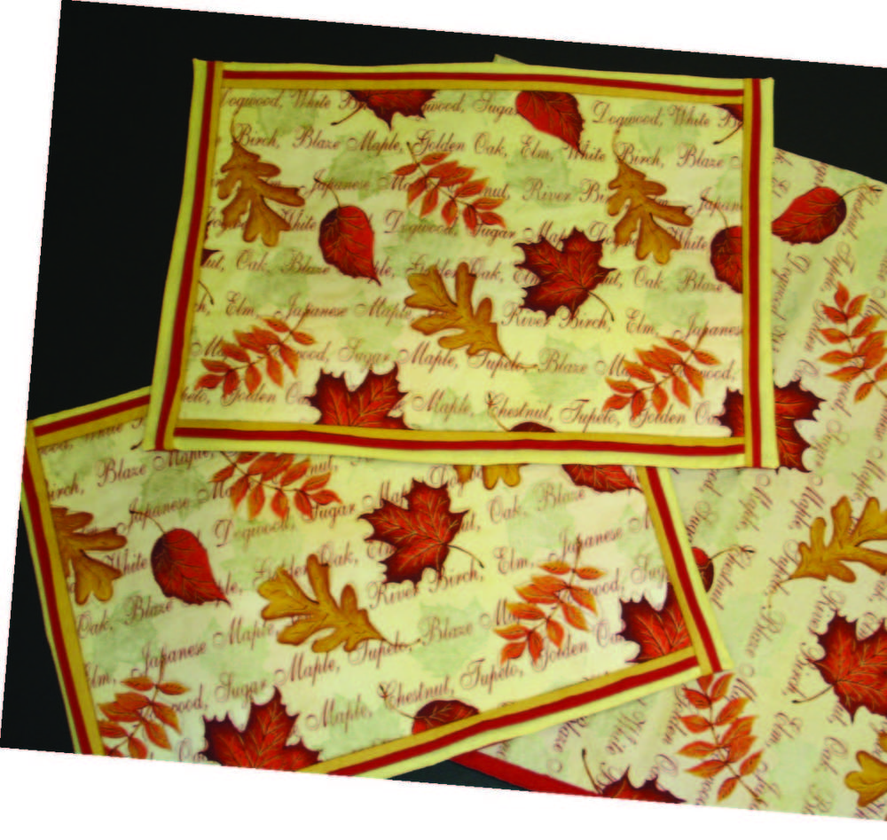 Falling Leaves Placemats Sewing Pattern from Springs Creative  FaveCrafts com