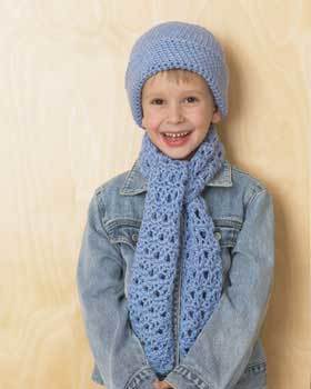 Little Blue Hat and Scarf Set