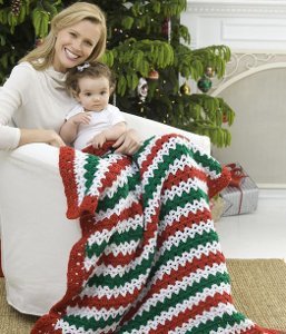 Holiday Stripes Afghan