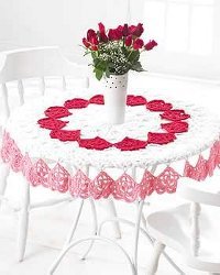 Crochet Valentine Tablecloth