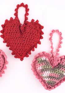 Crochet Heart Sachets from Red Heart Yarn | FaveCrafts.com