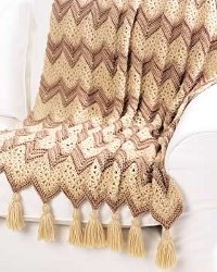 Neutral Crochet Ripple Afghan