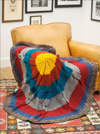 Colorful Knit Throw