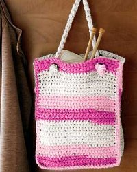 Pink Striped Bag