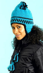 Bold Blue Earflap Hat